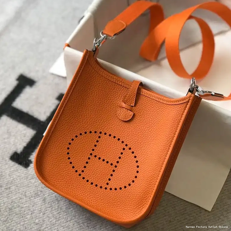 Evelyne Mini In Hardware Hermes Clemence Orange Leather Palladium Bag 0508